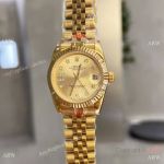 Replica Rolex Datejust 31 Watch Yellow Gold Roman VI with diamond